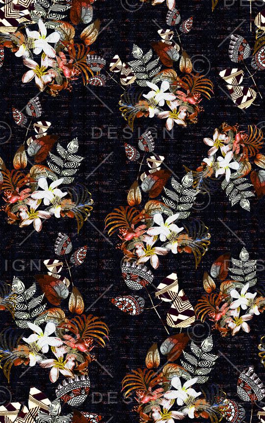 花卉印花华亿平台图片