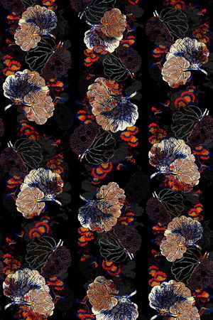 花卉印花华亿平台图片