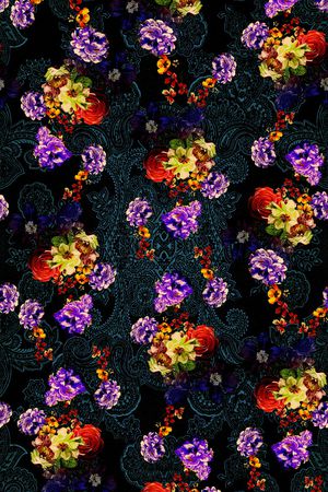 花卉印花华亿平台图片