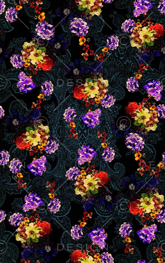 花卉印花华亿平台图片