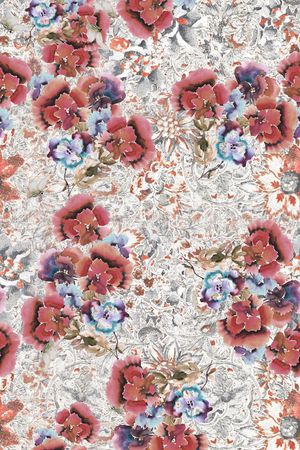 花卉印花华亿平台图片