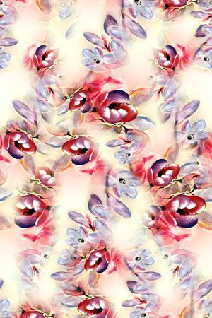 花卉印花华亿平台图片