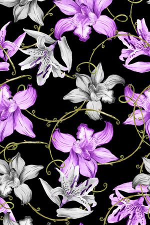 花卉印花华亿平台图片