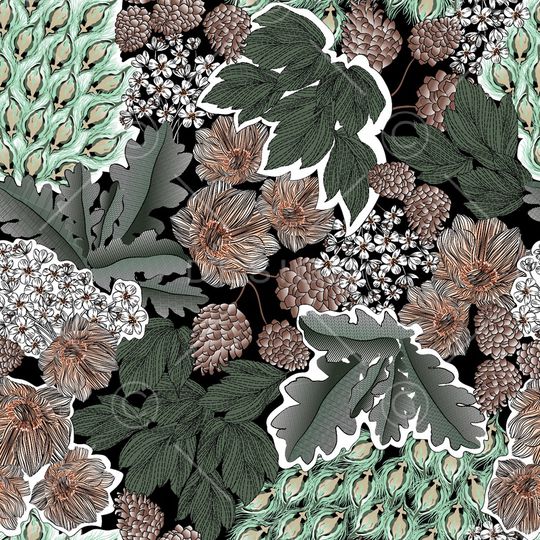 花卉印花华亿平台图片