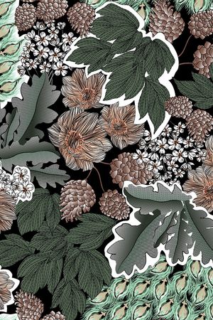 花卉印花华亿平台图片