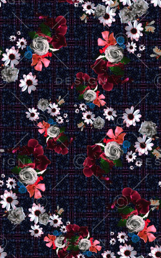 花卉印花华亿平台图片