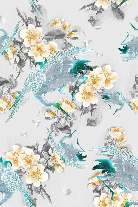 花卉印花华亿平台图片