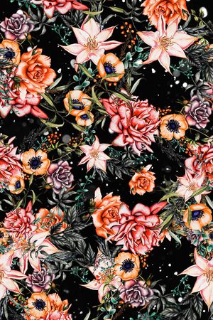 花卉印花华亿平台图片