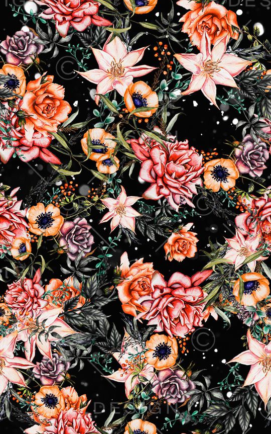 花卉印花华亿平台图片