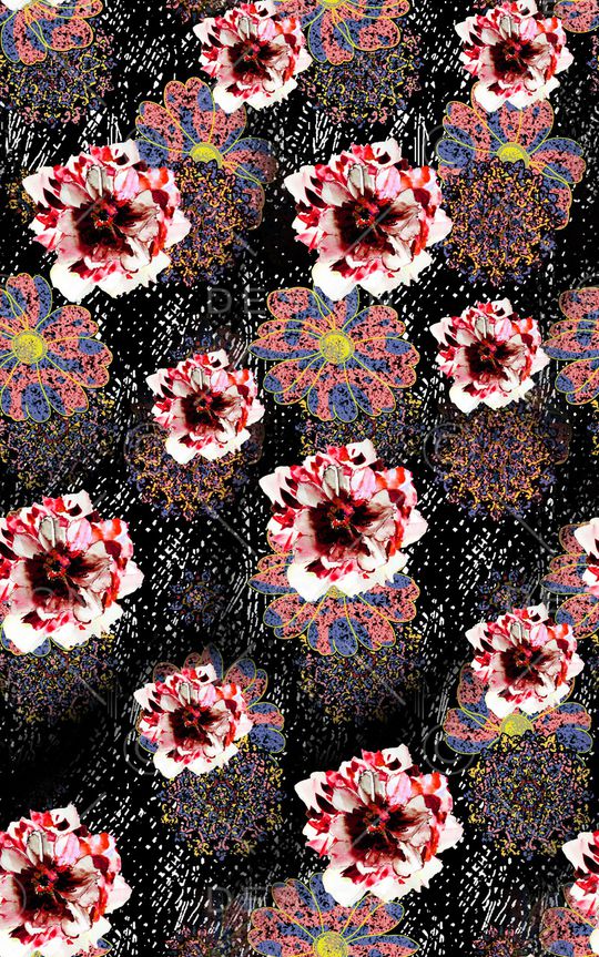 花卉印花华亿平台图片