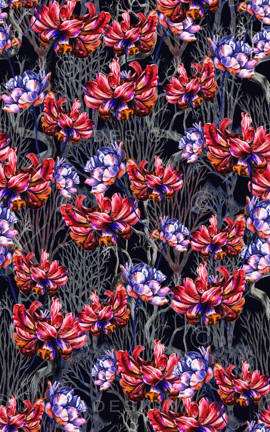 花卉印花华亿平台图片