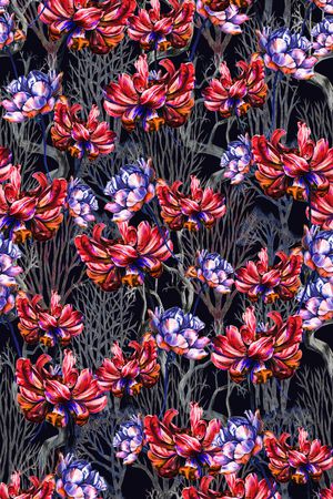 花卉印花华亿平台图片