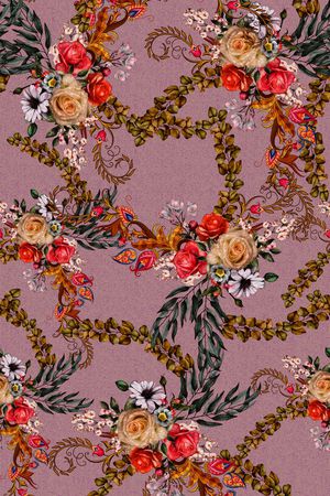 花卉印花华亿平台图片