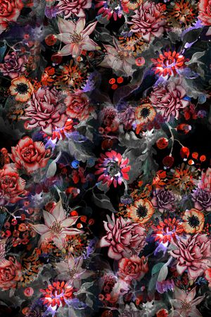 花卉印花华亿平台图片