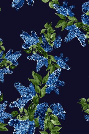 手绘花卉印花华亿平台图片