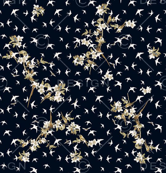 树枝印花华亿平台图片