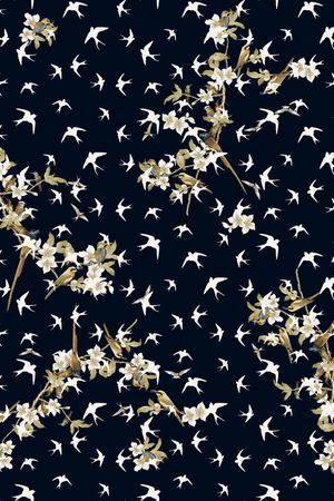 树枝印花华亿平台图片