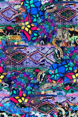 混合拼接印花华亿平台图片