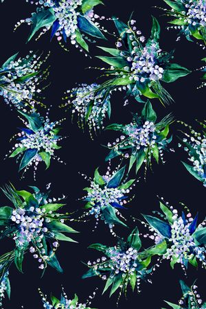 手绘花卉印花华亿平台图片