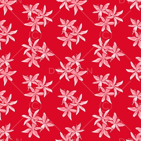 清爽底花卉印花华亿平台图片