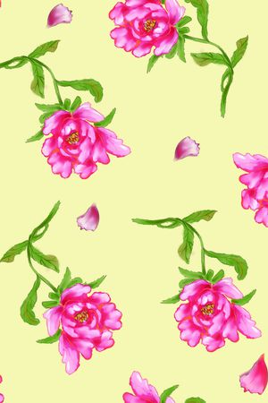 清爽底花卉印花华亿平台图片