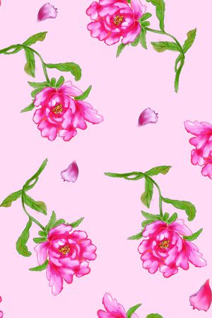 清爽底花卉印花华亿平台图片