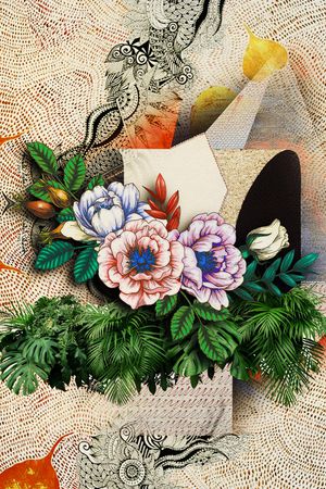 花卉印花华亿平台图片