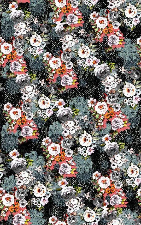 花卉印花华亿平台图片