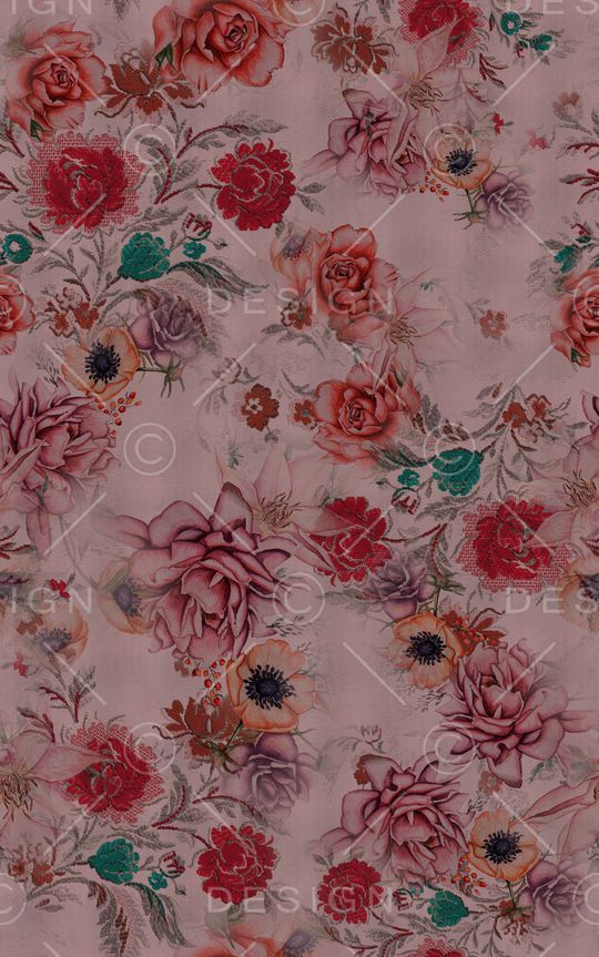 花卉印花华亿平台图片