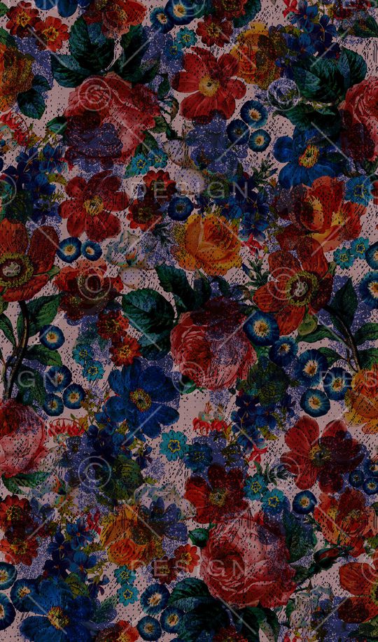 花卉印花华亿平台图片