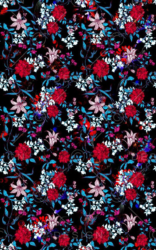 花卉印花华亿平台图片