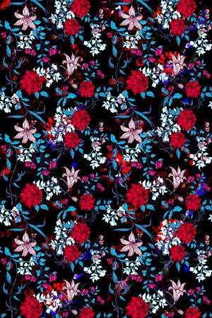 花卉印花华亿平台图片