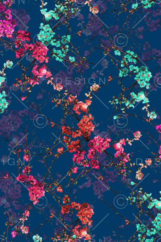 花卉印花华亿平台图片