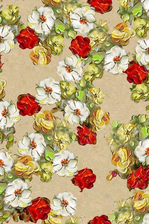 花卉印花华亿平台图片