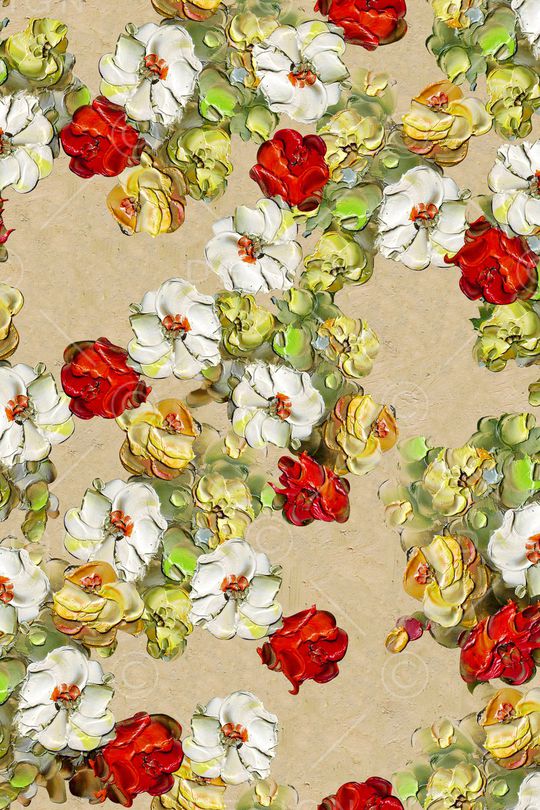 花卉印花华亿平台图片