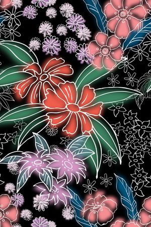 花卉印花华亿平台图片