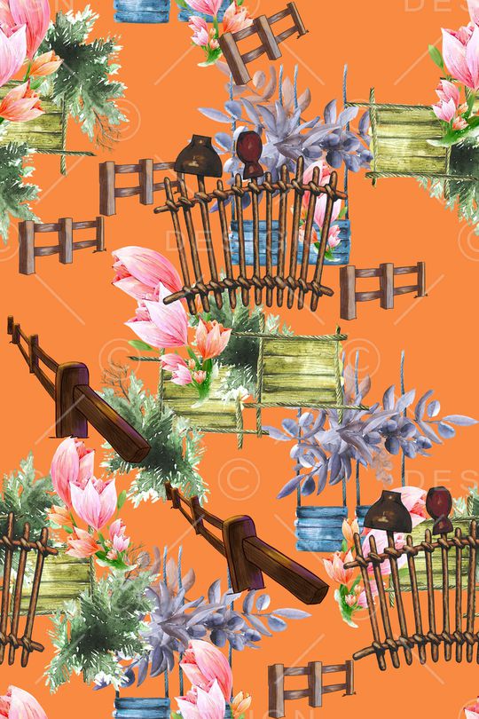 花卉印花华亿平台图片