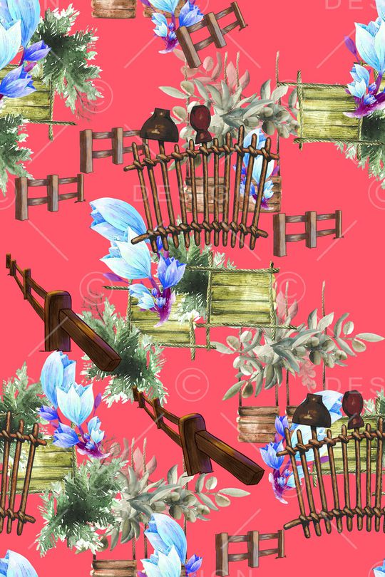 花卉印花华亿平台图片