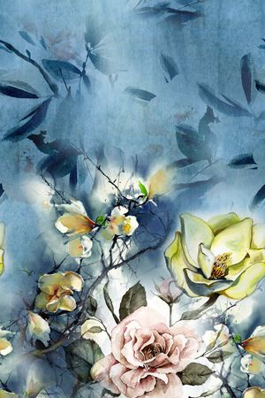 花卉印花华亿平台图片