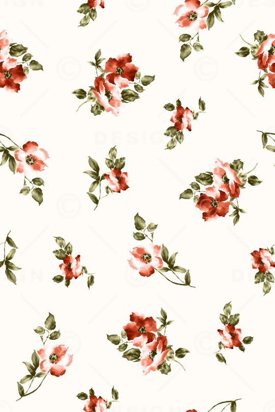 水彩花卉印花华亿平台图片