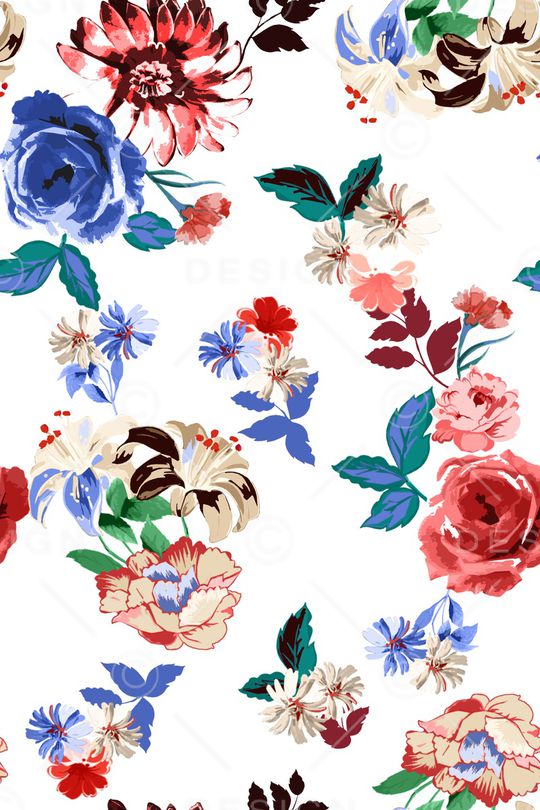 花卉印花华亿平台图片