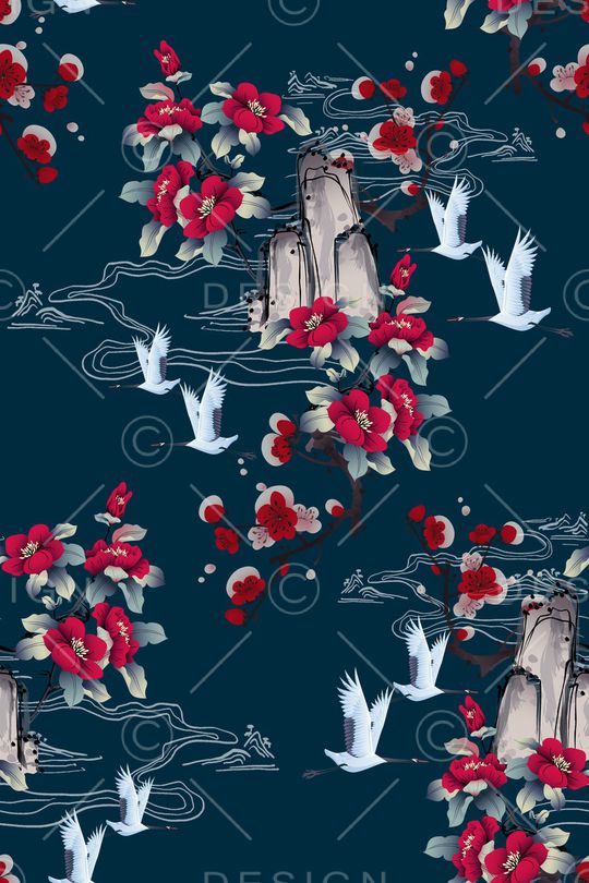 梅花印花华亿平台图片