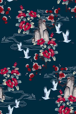 梅花印花华亿平台图片