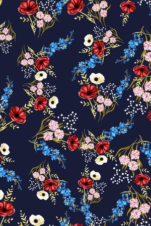 小碎花印花华亿平台图片