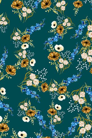 小碎花印花华亿平台图片