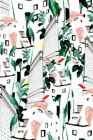 水彩花卉印花华亿平台图片