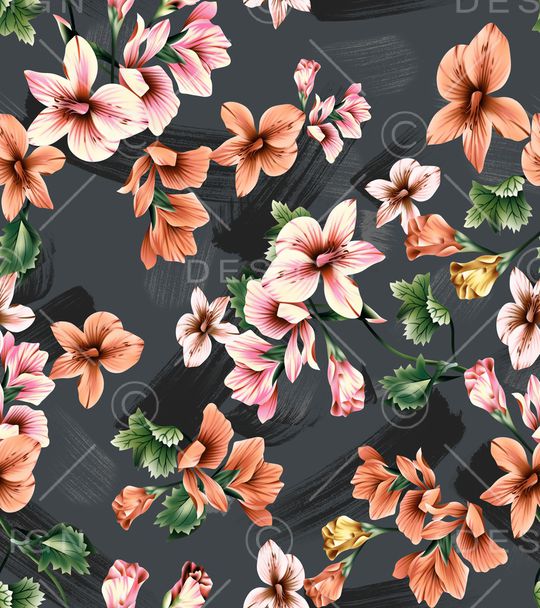 花卉印花华亿平台图片