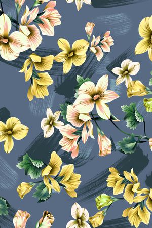 花卉印花华亿平台图片