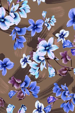 花卉印花华亿平台图片