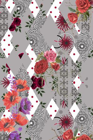 几何印花华亿平台图片